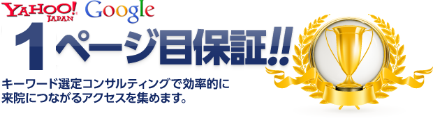 ヤフー、グーグル1ページ目保証!!